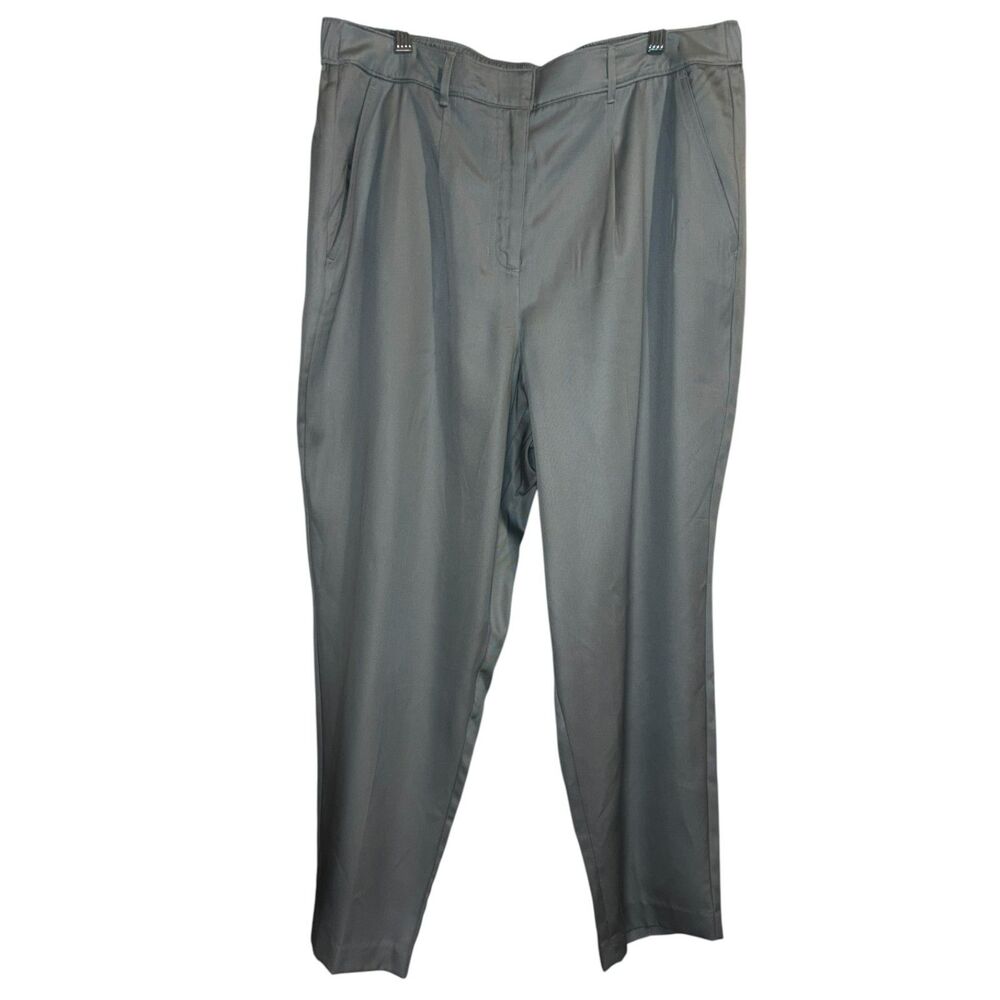Croft & Barrow Sage Green Lyocell Pants Size 18 Straight Leg Trousers